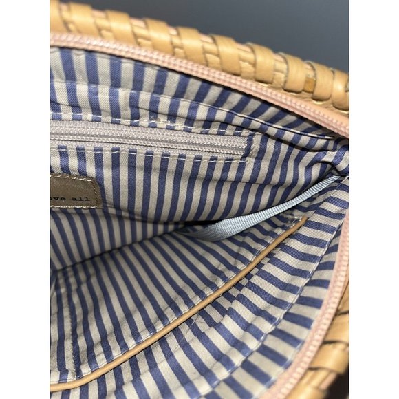 LOVE ONE LOVE ALL WOMENS PURSE BAG Sun Tan LEATHER LARGE TASSEL BRAIDED - Picture 8 of 11